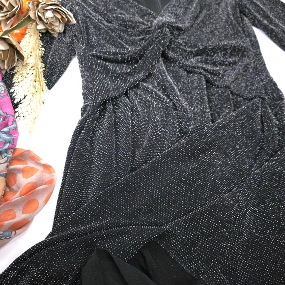 Evan Picone Elegant Black Dress Sz 12 - Picture 5 of 8